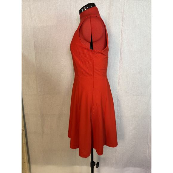 Express Womens Sun Dress Sz Medium Red A Line Knee Length Sleeveless D189 - Picture 4 of 14